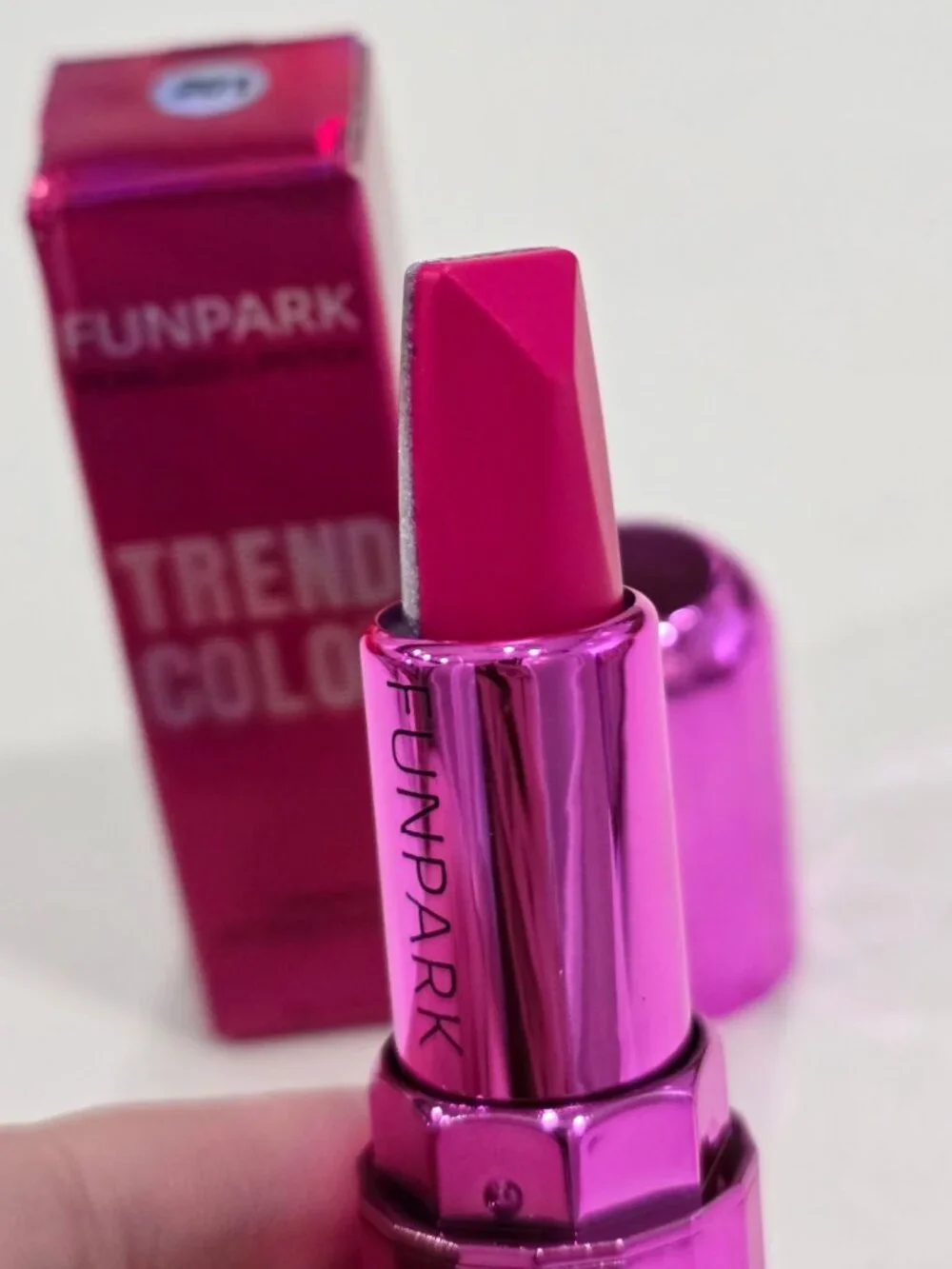 Funpark ✦ Pearlized Dual-Tone Lipstick Trend Color ✦ Pink Silver Shimmer 3g NWT